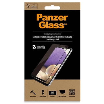 Protecteur d\'Écran Samsung Galaxy A13/A23 PanzerGlass Case Friendly - Bord Noir