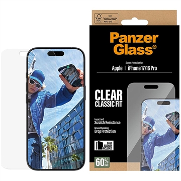 Protection d\'écran iPhone 17/16 Pro PanzerGlass Classic Fit EasyAligner - 9H