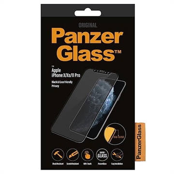 Protecteur d\'Écran iPhone 11 Pro/XS PanzerGlass Privacy Case Friendly - Bord Noir