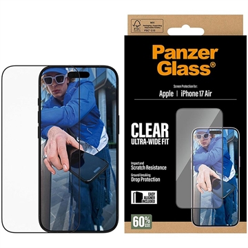 Protecteur d\'Écran iPhone Air PanzerGlass Ultra-Wide Fit EasyAligner - Transparente
