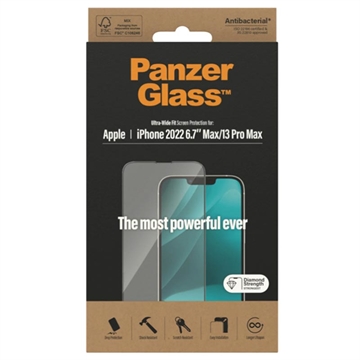 Protecteur d\'Écran iPhone 13 Pro Max PanzerGlass AntiBacterial