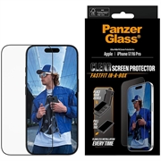 Protecteur d'écran iPhone 17/16 Pro PanzerGlass Ultra-Wide Fit avec FastFit In-A-Box - 9H - Bord noir