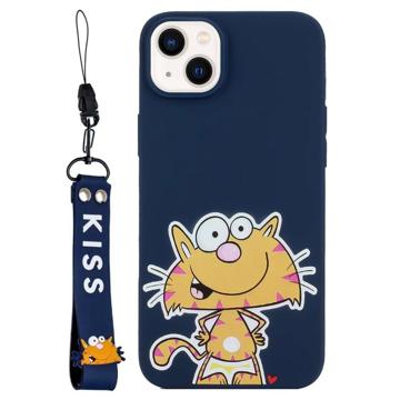 Coque iPhone 14 Plus en TPU avec Sangle - Kiss Série