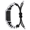 Bracelet Xiaomi Mi Band 5/6 Série Pearl Braided - Noir