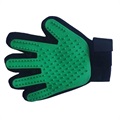 Pet Grooming Glove with Rubber Grid - Green