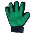 Pet Grooming Glove with Rubber Grid - Green