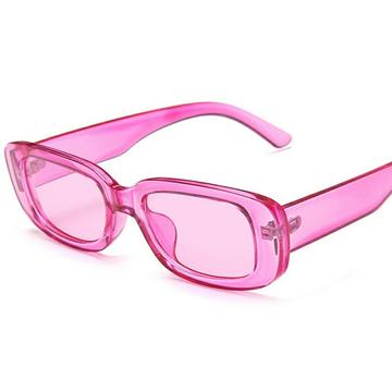 Lunettes de soleil rétro à monture carrée Petite-Fit - Rose