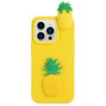 Coque iPhone 14 Pro Max en TPU 3D Cartoon - Ananas