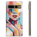 Coque Google Pixel 7 Pro en TPU - Portrait Abstrait