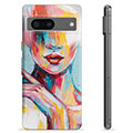 Coque Google Pixel 7 en TPU - Portrait Abstrait