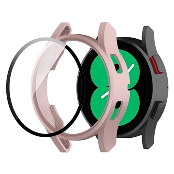 Coque Samsung Galaxy Watch FE en Plastique avec Protecteur d\'Écran - 40mm - Rose Doré