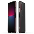 Bumper Sony Xperia 10 IV en Métal Polar Lights Style - Noir / Rouge