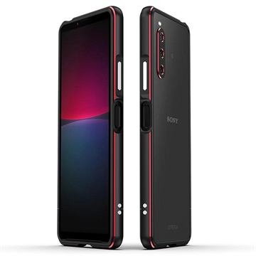 Bumper Sony Xperia 10 IV en Métal Polar Lights Style - Noir / Rouge