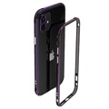 Polar Lights Style Bumper en Métal pour iPhone 12 Mini - Noir / Violet