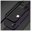 Polar Lights Style Bumper en Métal pour iPhone 12 Mini - Noir / Violet