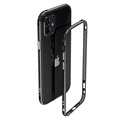 Polar Lights Style Bumper en Métal pour iPhone 12 Mini - Noir / Argenté
