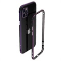 Polar Lights Style Bumper en Métal pour iPhone 12 Pro Max - Noir / Violet