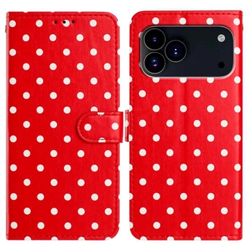 Étui portefeuille iPhone 17 Pro à motifs de pois