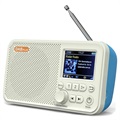 Radio DAB Portable et Haut-Parleur Bluetooth C10 - Blanche / Bleue