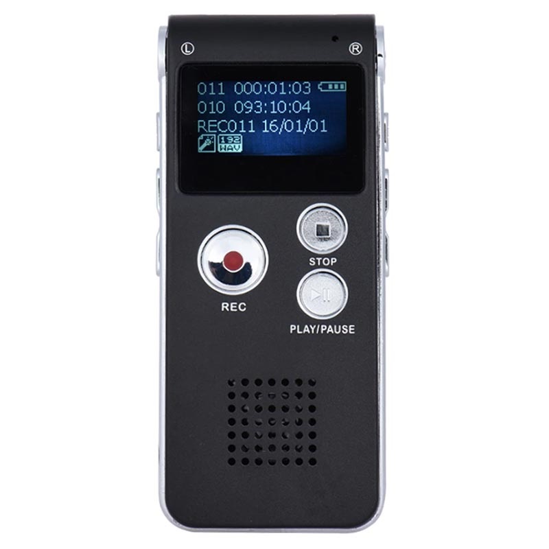Enregistreur Vocal Portable Avec Commande Vocale - 8 Go - Réduction De Bruit AI - Pour Réunions, études - Compatible Windows - 13