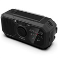 Radio d\'urgence Portable Multifonctionnelle à Manivelle et Alarme SOS - Noir