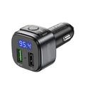 Powerstar T18 Émetteur FM avec chargeur de voiture 2x USB - QC3.0, 18W - Noir