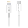 Câble USB-C / Lightning Powerstar - 1m - Blanc