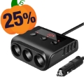 Répartiteur de Prise Allume-Cigare / 4xUSB Chargeur de Voiture TR12