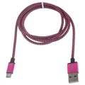 Câble Premium USB 2.0 / MicroUSB - 3m - Rose Vif