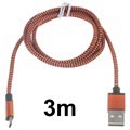 Câble Premium USB 2.0 / MicroUSB - 3m - Orange