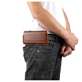 Housse en Cuir Horizontale Universelle Holster Premium - 6.7" - Marron
