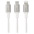 Câble de Charge Prio High-Speed 3-en-1 - 2m - Blanc
