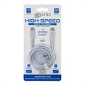 Câble Type-C Prio High-Speed - 1.2m - 100W, 5A - Blanc