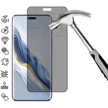 Protecteur d\'Écran Honor Magic6 Pro en Verre Trempé Privacy Full Cover - Bord Noir