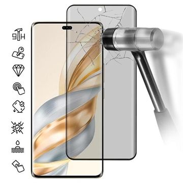 Protecteur d\'Écran Honor X60 Pro en Verre Trempé Privacy Full Cover - Bord Noir