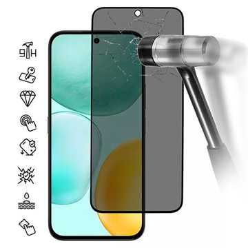 Protecteur d\'Écran Honor X6c en Verre Trempé Privacy Full Cover - Bord Noir