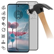 Protecteur d'Écran Motorola Edge 40 Neo en Verre Trempé Privacy Full Cover - Bord Noir