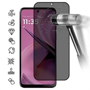 Protecteur d'Écran Motorola Moto G55 en Verre Trempé Privacy Full Cover - Bord Noir