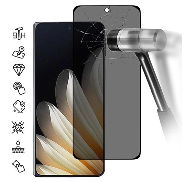 Protecteur d\'Écran Oppo Find N5 en Verre Trempé Privacy Full Cover - Bord Noir
