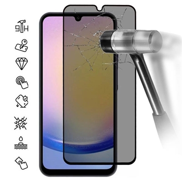 Protecteur d\'Écran Samsung Galaxy A26 en Verre Trempé Privacy Full Cover - Bord Noir