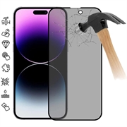 Protecteur d'Écran iPhone 16 Plus en Verre Trempé Privacy Full Cover - Bord Noir