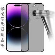 Protecteur d'Écran iPhone 16 Pro en Verre Trempé Privacy Full Cover - Bord Noir