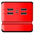 Chargeur Solaire Psooo 100000mAh - 4xUSB - Rouge