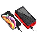 Chargeur Solaire Psooo PS-400 - 4xUSB-A, 30000mAh - Rouge