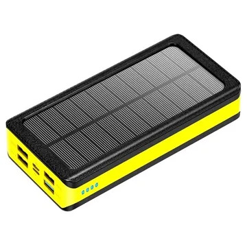 Chargeur Sans Fil Solaire Psooo PS-406 - 20000mAh - Jaune