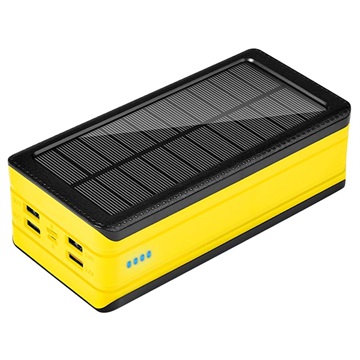 Chargeur Sans Fil Solaire Psooo PS-406 - 40000mAh - Jaune