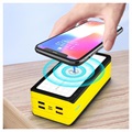 Chargeur Sans Fil Solaire Psooo PS-406 - 40000mAh - Jaune