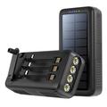 Psooo PS-618 Banque d'énergie solaire 30000mAh avec manivelle
