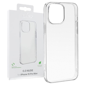 Coque TPU iPhone 15 Pro Max Puro 0.3 Nude - Transparente