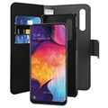 Étui Portefeuille Samsung Galaxy A50 Magnétique Puro 2-en-1 - Noir